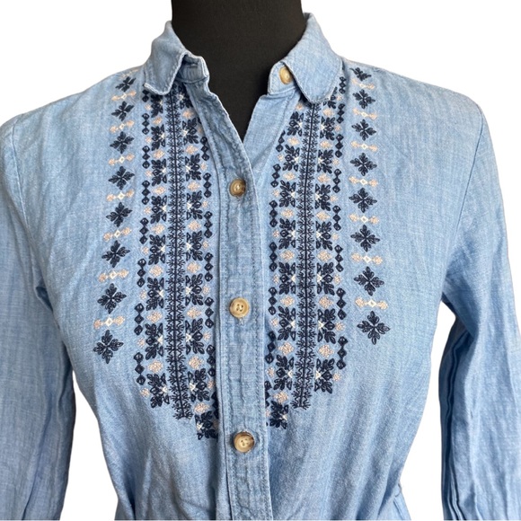 American Eagle Denim Button Down Tunic Shirt - Picture 2 of 7